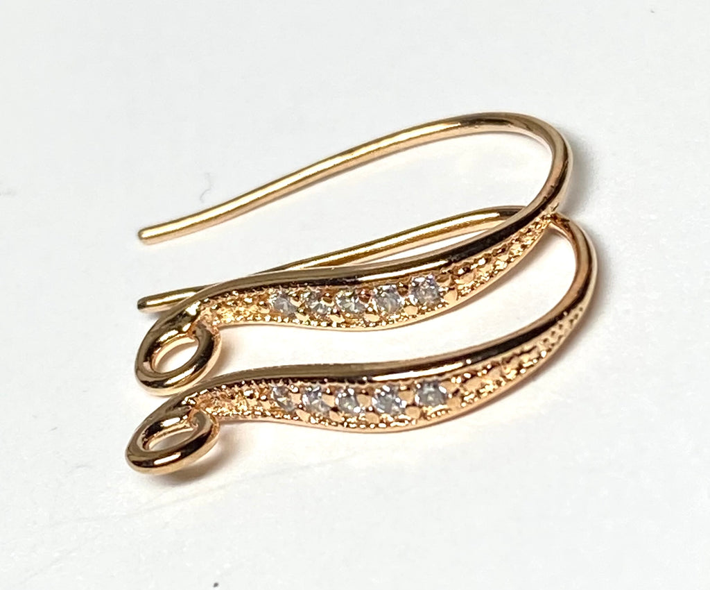 Natural Gemstone Zircon Cluster Dangle Earrings Rose Gold Fill