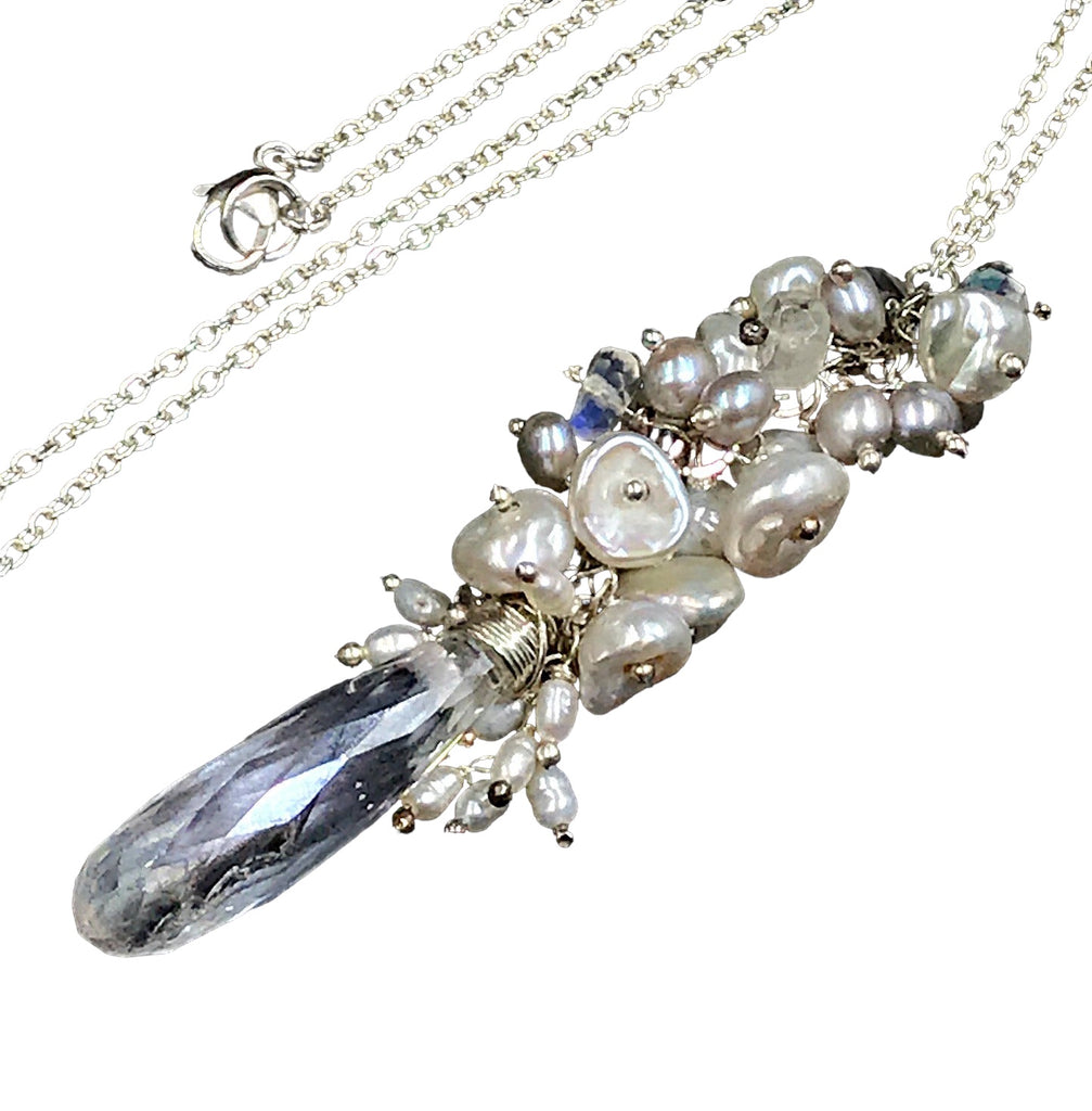Mystic Crystal Quartz Pendant Wedding Necklace - Doolittle