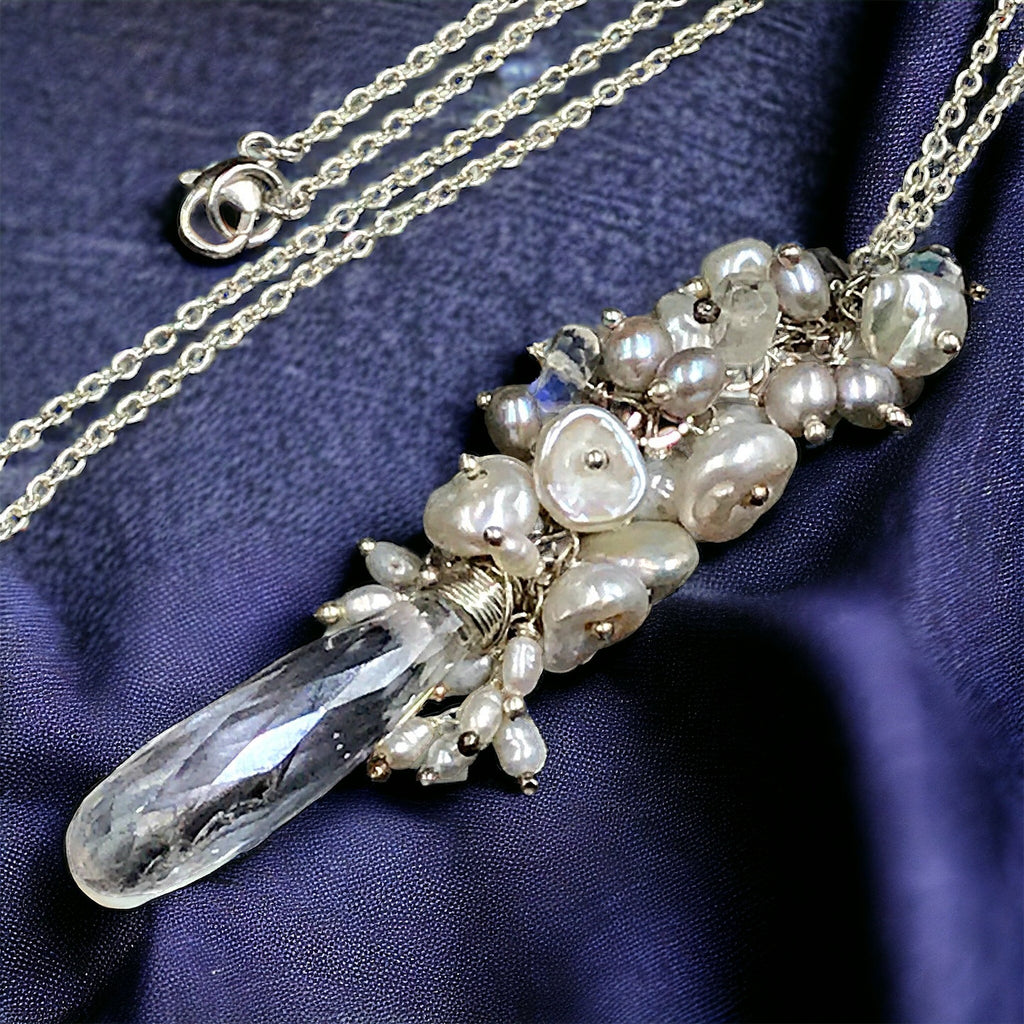 Mystic Crystal Quartz Pendant Wedding Necklace - Doolittle