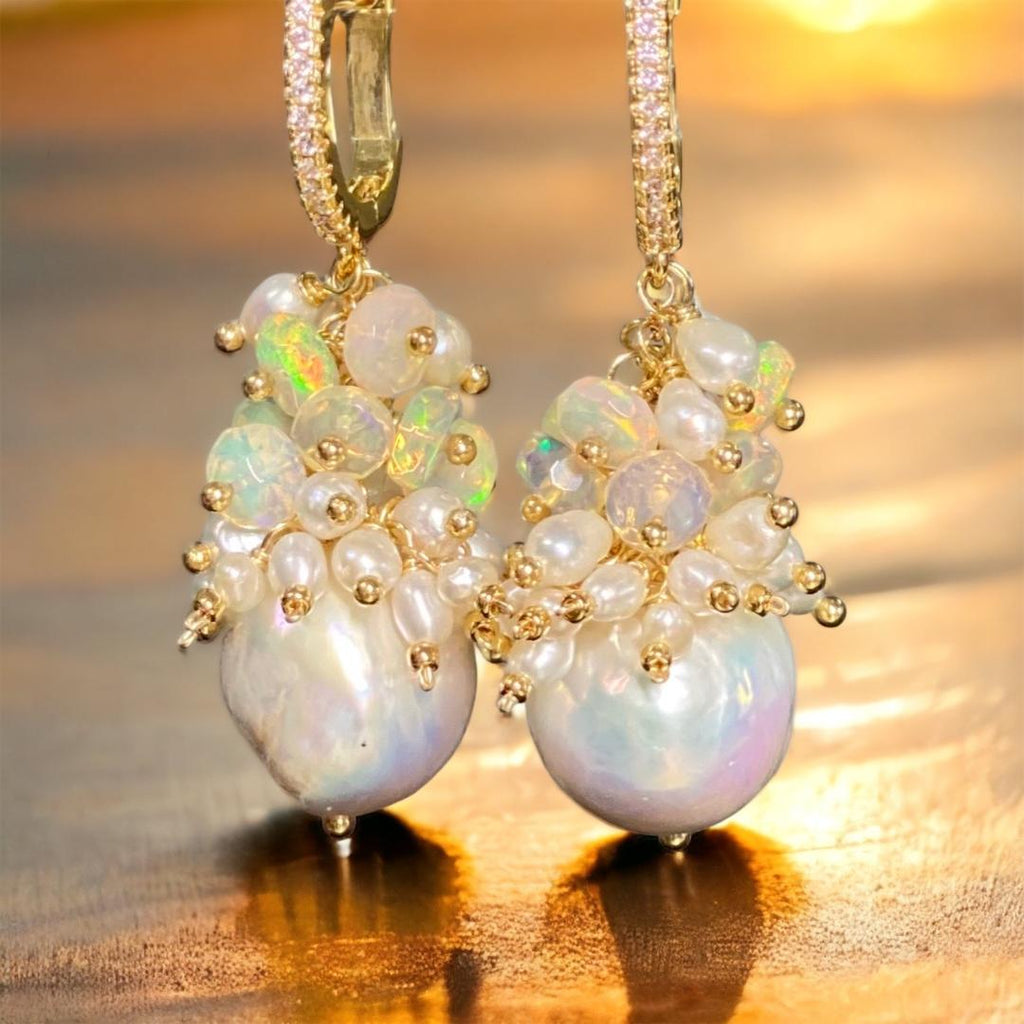 Statement Pearl Wedding Earrings