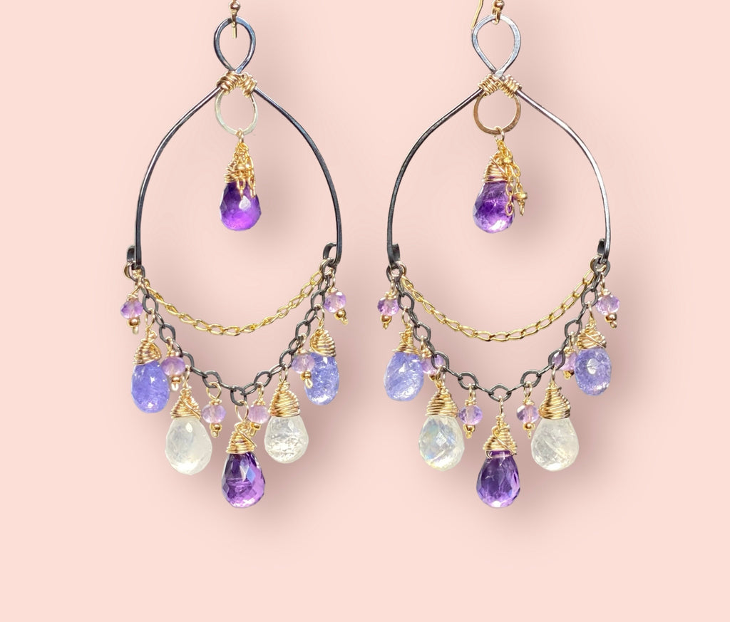 tanzanite_amethyst_mixed_metal_chandelier_earrings