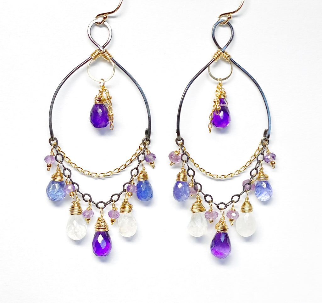tanzanite_amethyst_mixed_metal_chandelier_earrings
