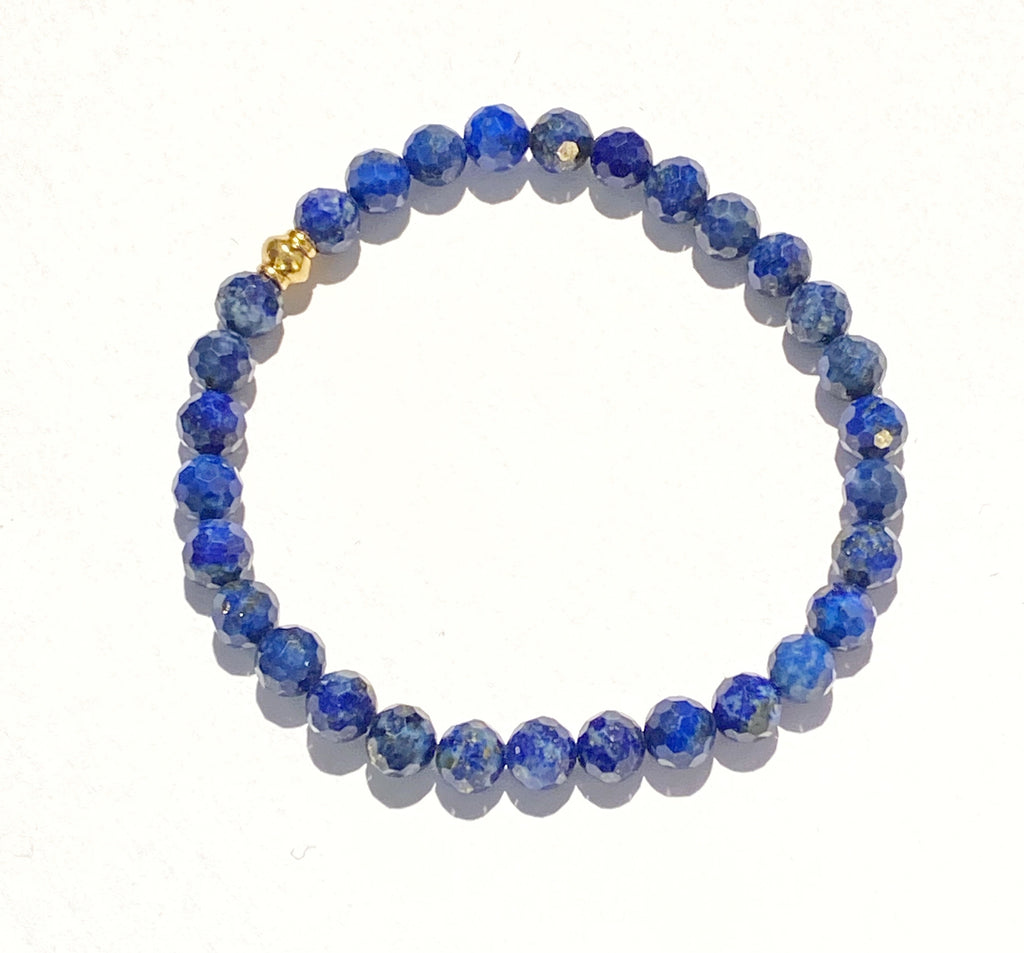Stacking Bracelet Set of 3 Blue Lapis Chrysoprase Carnelian