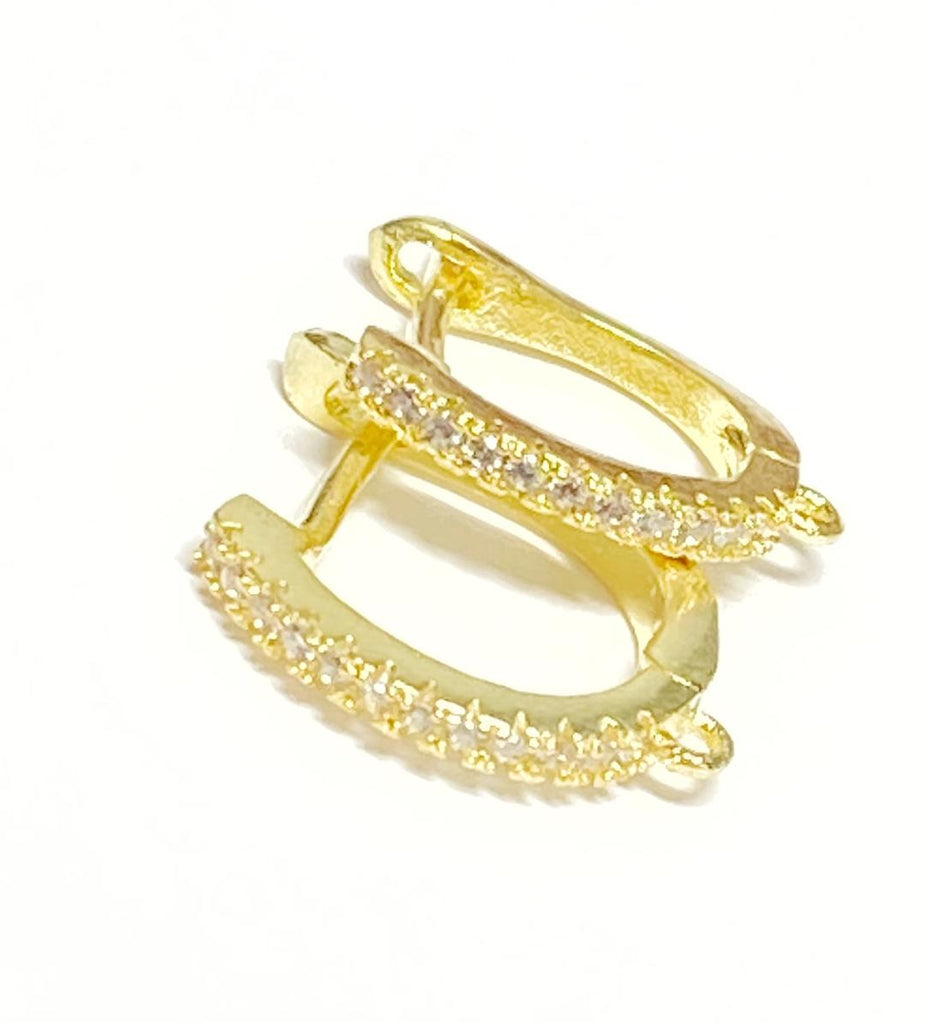 Gray Pearl Earrings with Gemstone Clusters in 14 kt Gold Fill