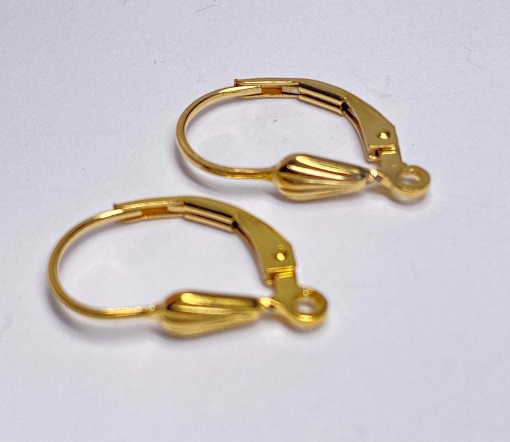 Citrine and Pond Slime Baroque Pearl Earrings Gold Fill