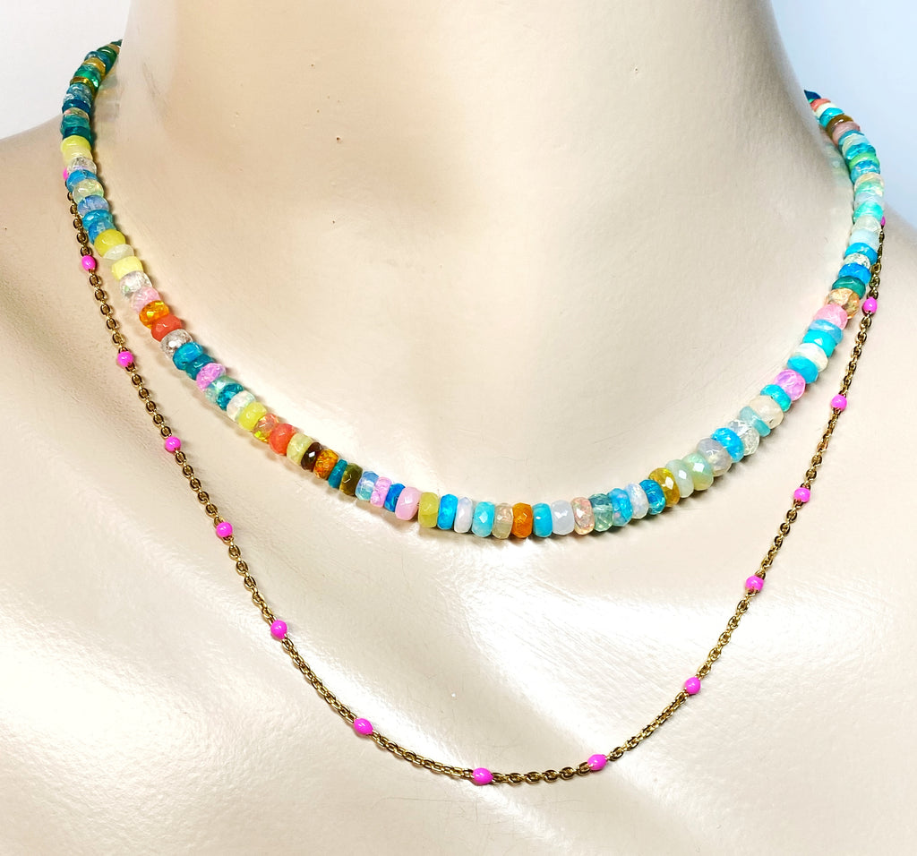 Multicolor Ethiopian Opal Necklace