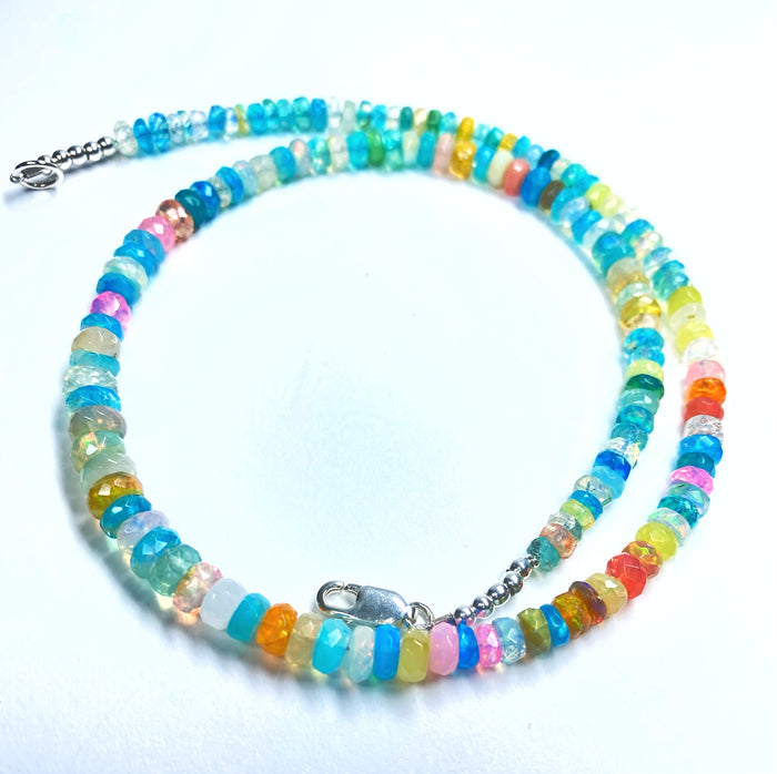 RESERVED for SANDRA H - Multicolor Ethiopian Opal Necklace