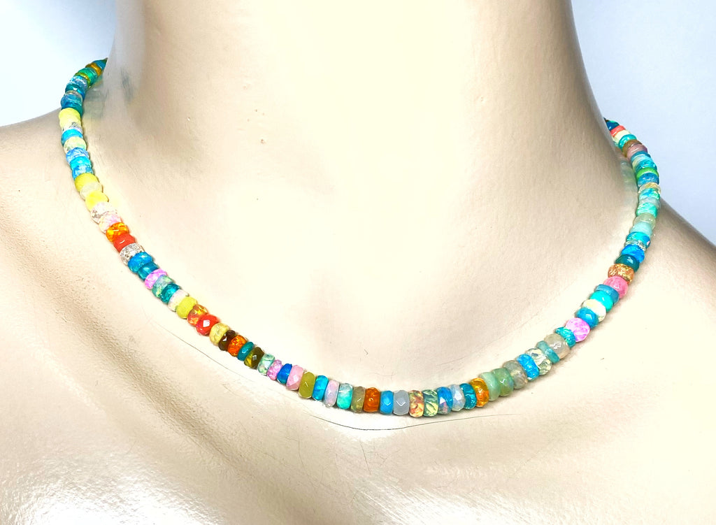 Multicolor Ethiopian Opal Necklace