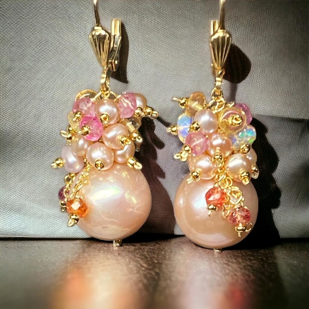 pearl wedding earrings for mother of the bride or groom