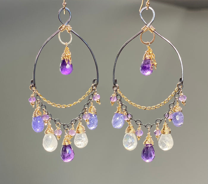 tanzanite_amethyst_mixed_metal_chandelier_earrings