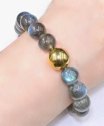 Labradorite Stretch Stacking Bracelet