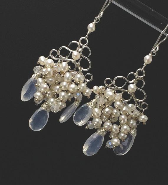 Pearl Chandelier Earrings - doolittlejewelry