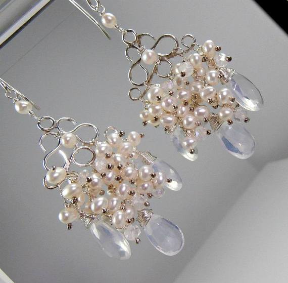 Pearl Chandelier Earrings - doolittlejewelry