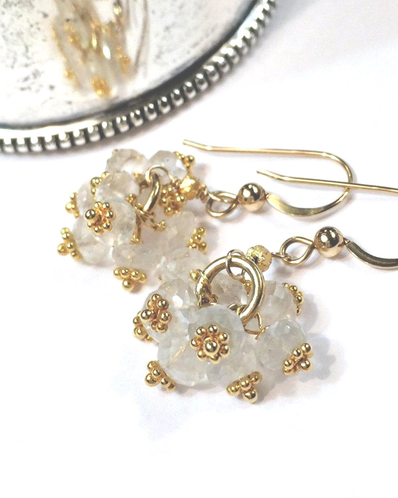 Gold Fill Wire Wrap Petite Chandelier Earrings - doolittlejewelry