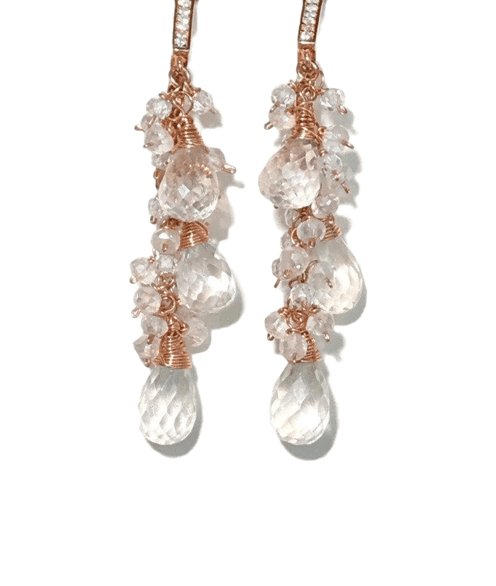 15331 - Large Pear Drop Crystal Earrings