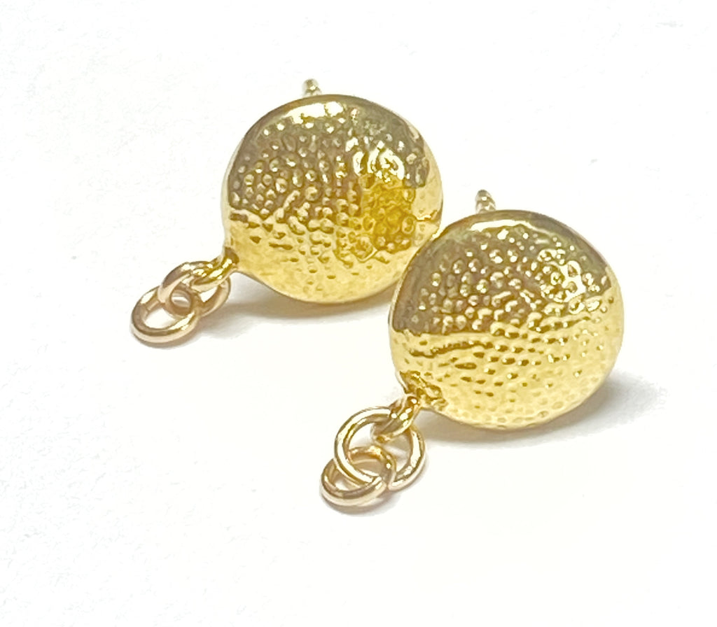 Baroque Pond Slime Pearl Cluster Earring with Yellow Sapphires