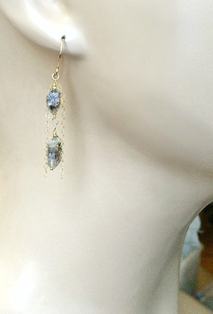 Herkimer Diamond Crystal Dangle Earrings