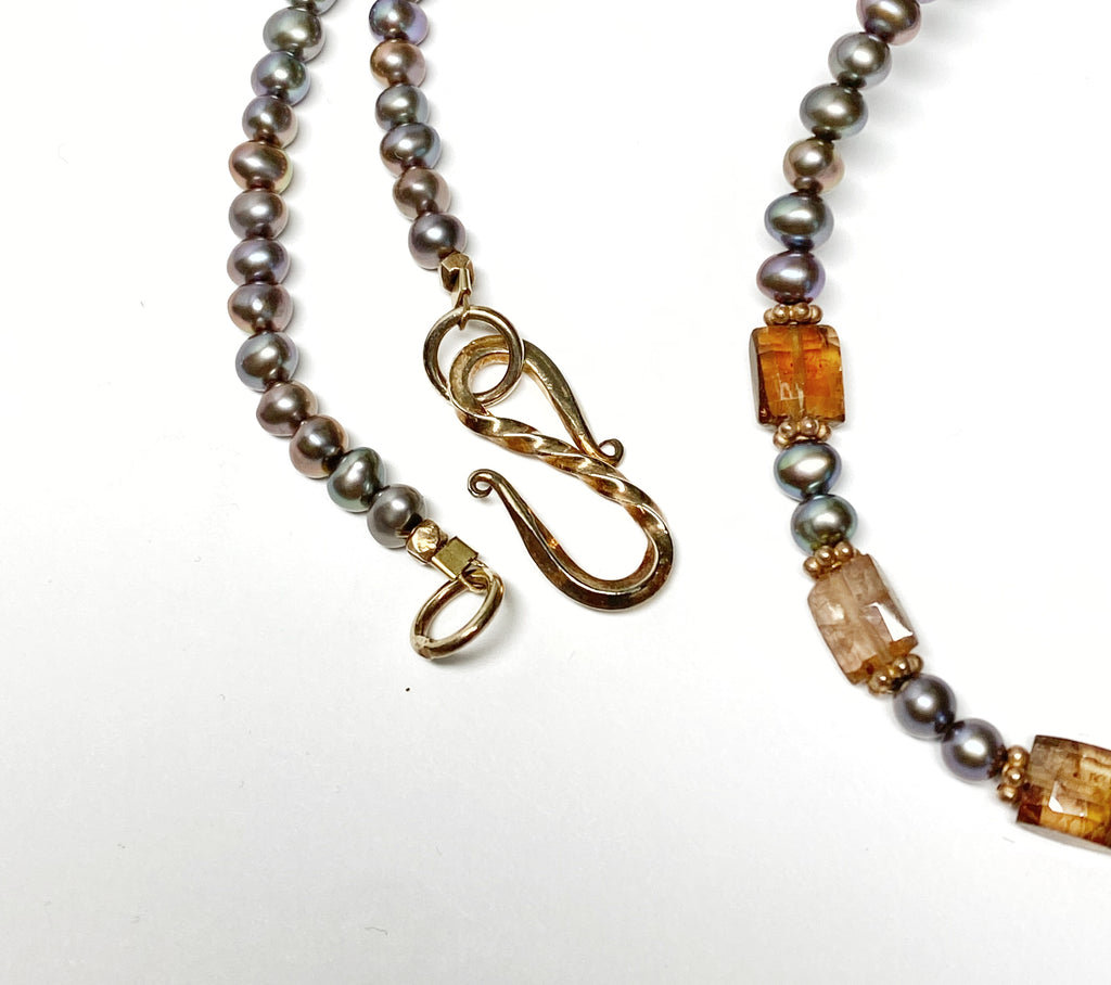 Pearl and Andalusite Necklace