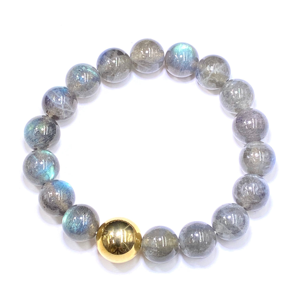 Labradorite Stretch Stacking Bracelet