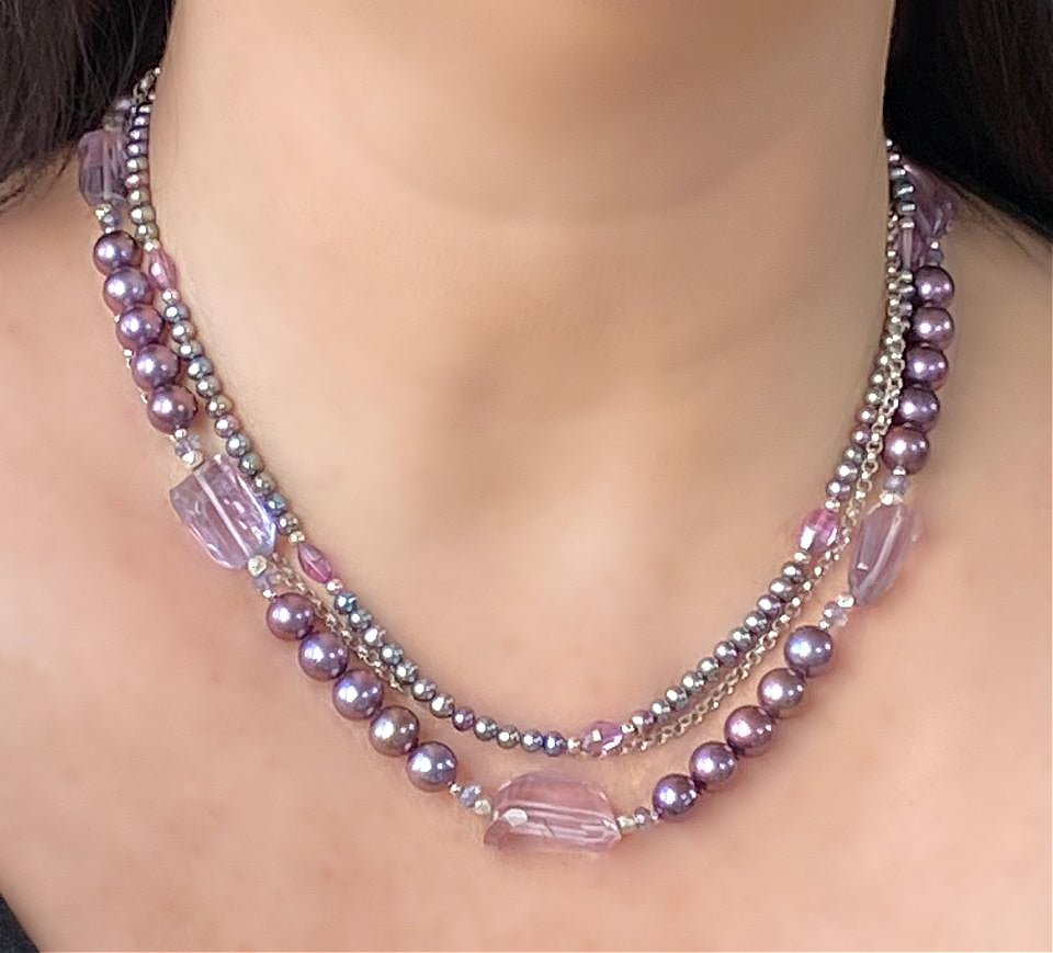 6.5-7.0 mm 18 Inch AAA Lavender Freshwater Pearl Necklace – Pearl Paradise